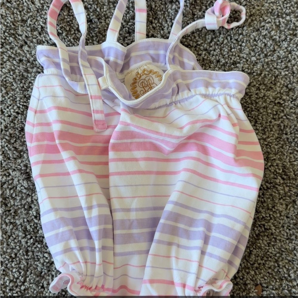 Striped Pink and Purple Romper